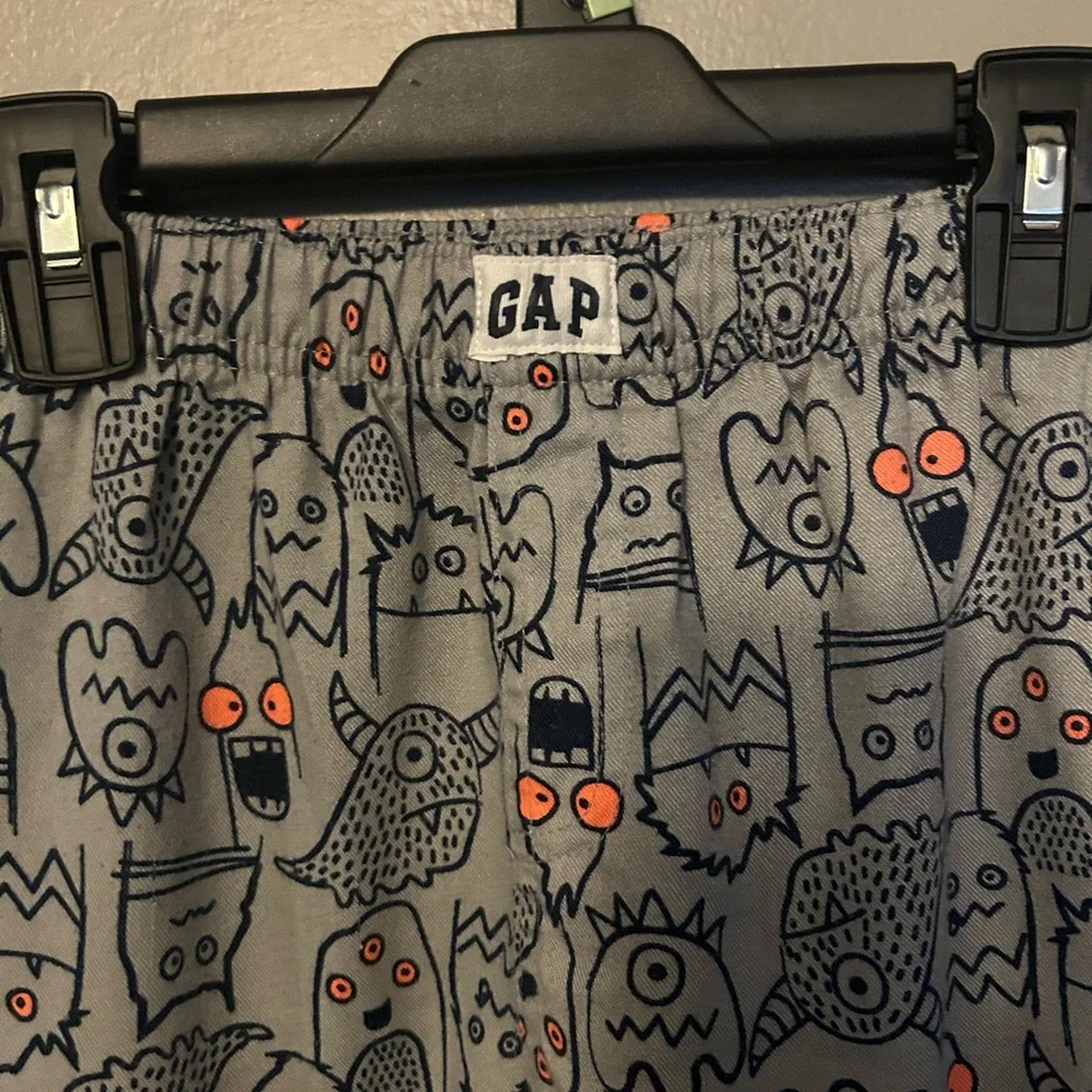 Gap Kids Pajama Pants - gray with monster print